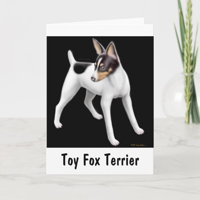 Spielzeugfox Terrier Grußkarte Karte (Vorderseite)