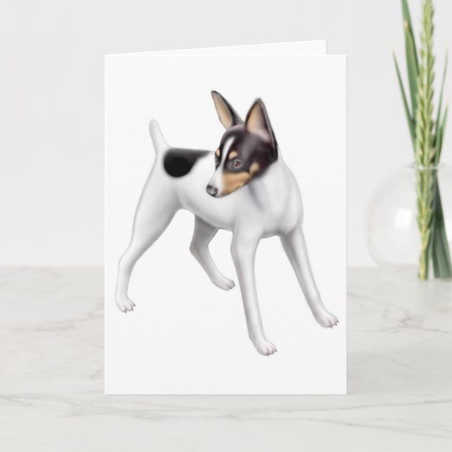 Spielzeugfox Terrier Grußkarte Karte (Vorderseite)