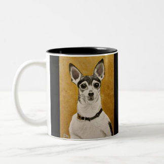 Spielzeugfox-Terrier-Tasse Zweifarbige Tasse