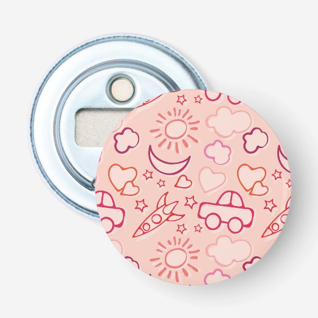 Spielzeughintergrund Flaschenöffner (Vorderseite)