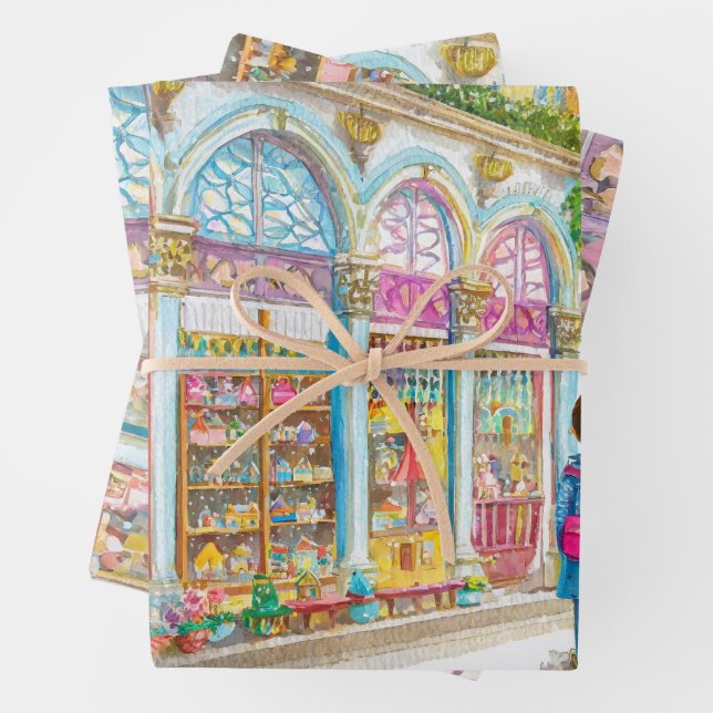 Spielzeugladen in Paris Geschenkpapier Set (Beispiel)