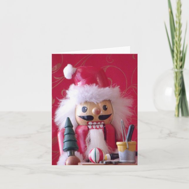 Spielzeugmacher Nutcracker-Foto Faltkarte (Vorderseite)