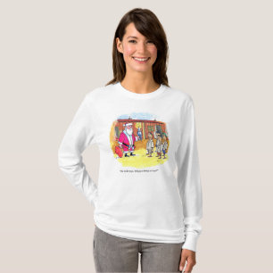 Spielzeugmacherfrauen weißer, langärmeliger T - Sh T-Shirt
