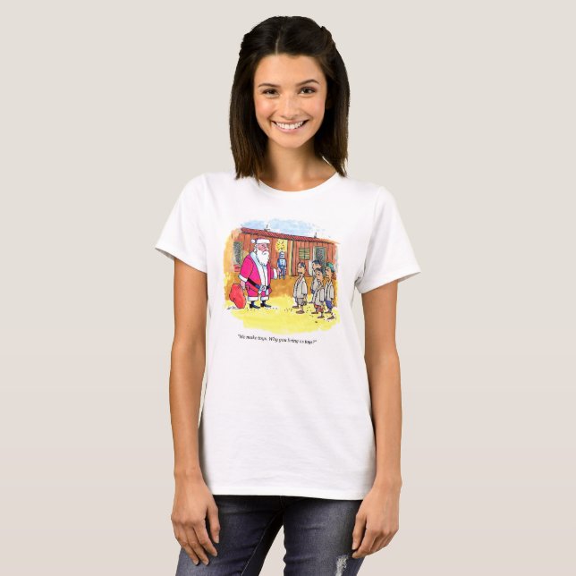 Spielzeugmacherfrauen Weißer T - Shirt (Vorne ganz)
