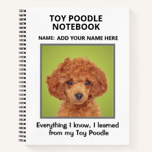 Spielzeugpoodle-Zusammensetzung Notizbuch