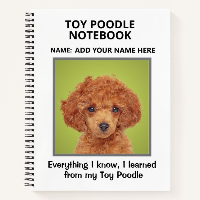 Spielzeugpoodle-Zusammensetzung Notizbuch (Vorderseite)