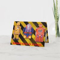 Spielzeugrobot Custom Birthday Card