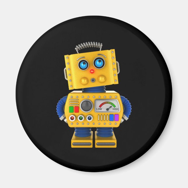 Spielzeugroboter mit unscheinbarer Ausstrahlung Magnet (Vorne)