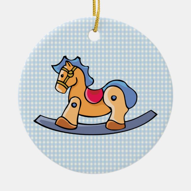 Spielzeugrockpferd Keramikornament (Vorne)