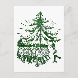 Spielzeugsoldaten März Rund um einen Baum Postkarte