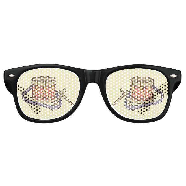 Spielzeugtrommel Partybrille (Vorderseite)
