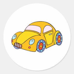Spielzeugwagen Runder Aufkleber