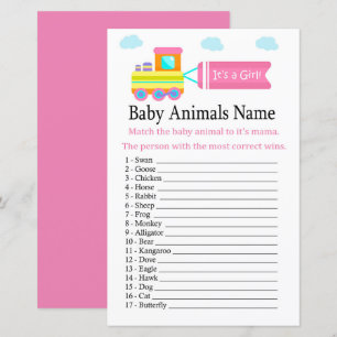 Spielzeugzug Babytiere Name Game