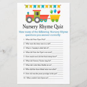 Spielzeugzug Kinderzimmer Rhyme Quiz Babyduschensp