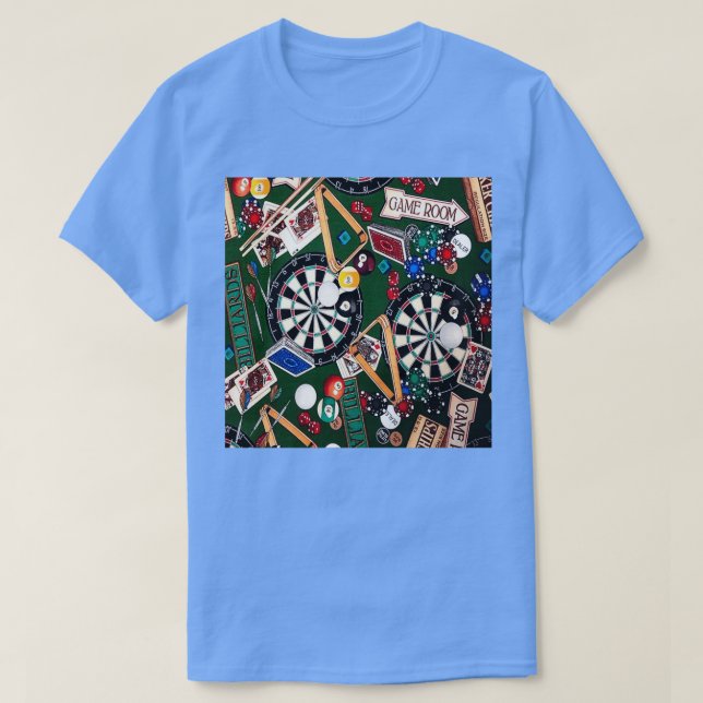 Spielzimmer Billiard Darts ampamp Cards T-Shirt (Design vorne)