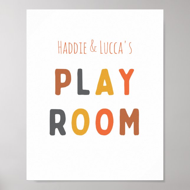 Spielzimmer Custom personalisiert Poster & Prints (Vorne)