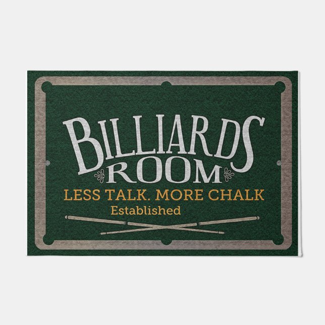 Spielzimmer-Dekoration, Billardsaal  Fußmatte (Vorderseite)