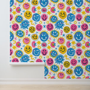 Spielzimmer für Kinder unisex glückliches Gesicht Tapete