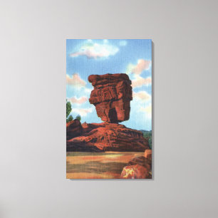 Spiess-Spitze, Colorado - ausgeglichener Felsen Leinwanddruck