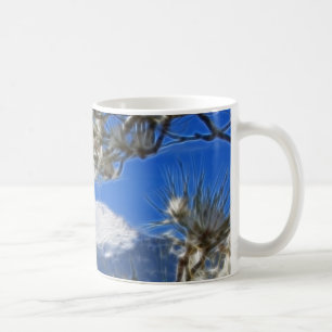 Spiess-umfaßte Höchstwinter-Schnee Fraktal-Kunst Kaffeetasse