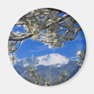 Spiess-umfaßte Höchstwinter-Schnee Fraktal-Kunst Magnet