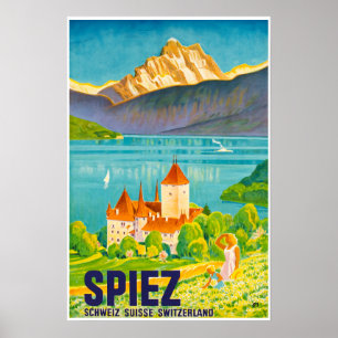 Spiez, Schweiz, Reiseplaner Poster