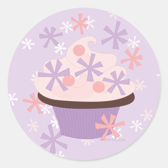 Spiffy Cake Runder Aufkleber (Vorderseite)