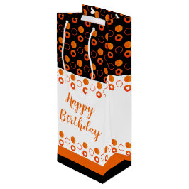 Spiffy Flasche mit Polka-Punkt in Orange Geschenktüte Für Weinflaschen