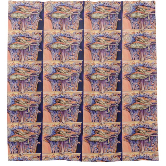 Spike and Curly Playing Tag Duschvorhang (Vorderseite)