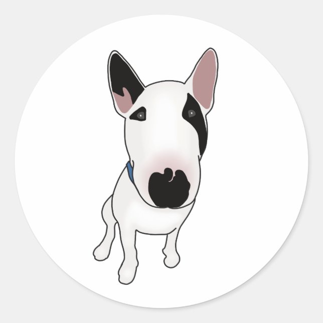 Spike the English Bull Terrier Runder Aufkleber (Vorderseite)