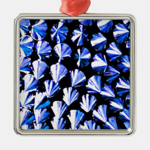 Spiked Blue Silver Metal Ornament Aus Metall
