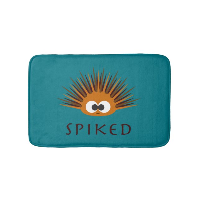 Spiked! Orange Urchin Badematte (Vorderseite)