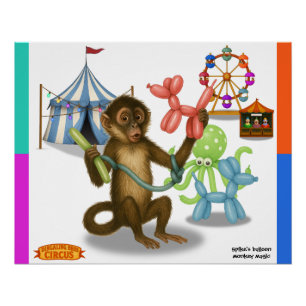Spikes Ballon-Affen-Magie Poster