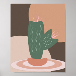 Spikey Cactus Pflanze Potted Bohemisch Wall Art Poster