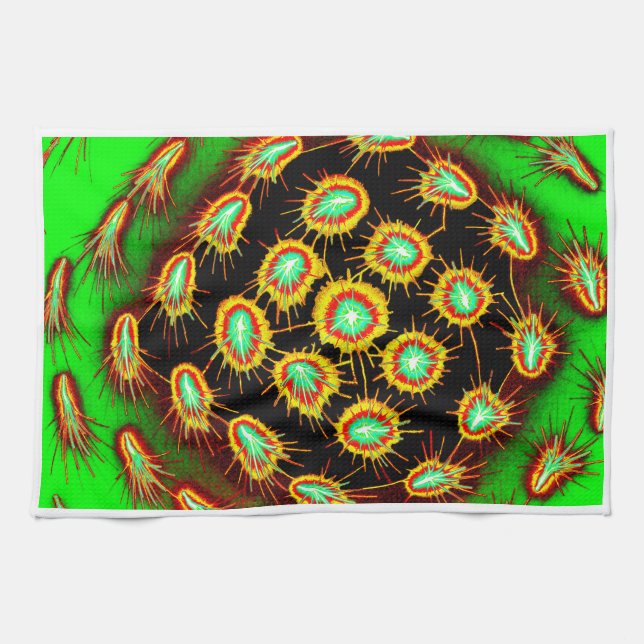 Spiky Burst Fusion – Modern Kitchen Towel Geschirrtuch (Horizontal)