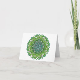 Spiky Green Blume Mandala Karte