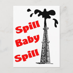 Spill Baby Spill! Postkarte