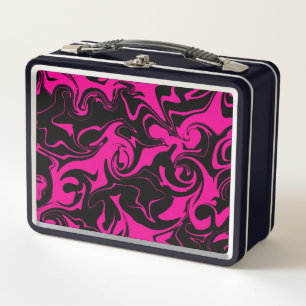 Spill - Magenta und Schwarz Metall Brotdose