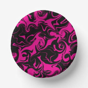 Spill - Magenta und Schwarz Pappteller