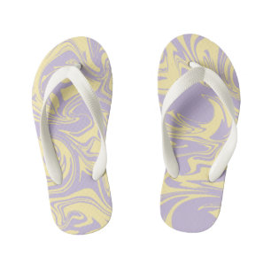 Spill - Pastellgelb und Lila Kinderbadesandalen