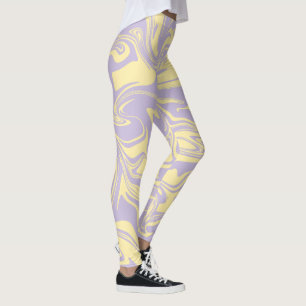 Spill - Pastellgelb und Lila Leggings