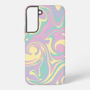 Spill - Pastellrosa, Gelb, Lila und grün Samsung Galaxy Hülle
