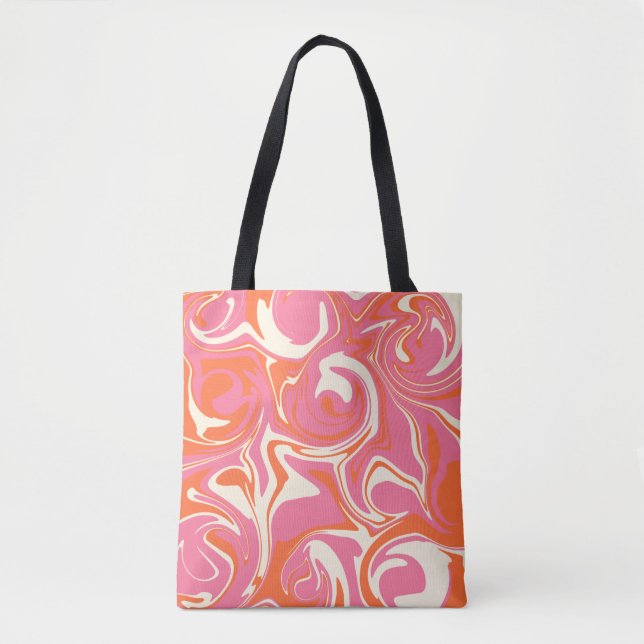 Spill - Rosa, Orange und Creme Tasche (Vorderseite)