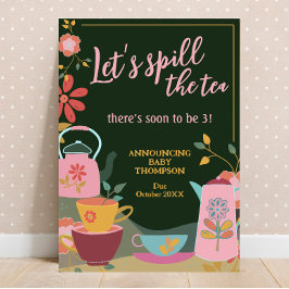 Spill the Tee Niedlich Baby Pregnancy Ankündigung