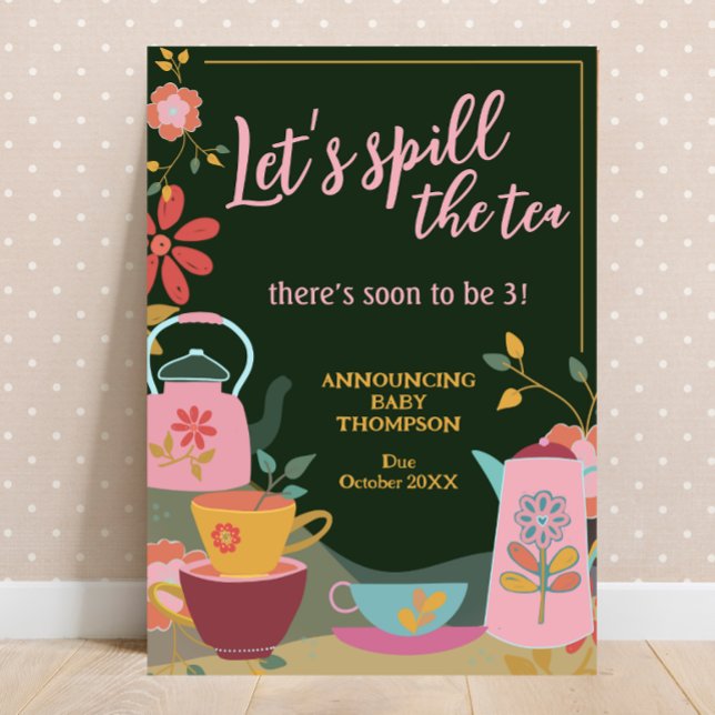 Spill the Tee Niedlich Baby Pregnancy Ankündigung (Von Creator hochgeladen)