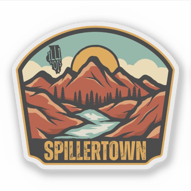 Spillertown, Illinois Aufkleber (Vorderseite)