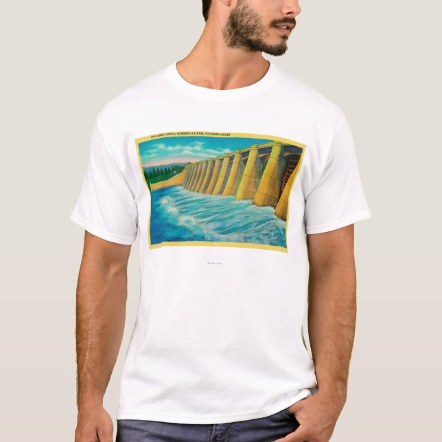 Spillway-Tore auf Bonneville-Verdammung T-Shirt (Vorderseite)