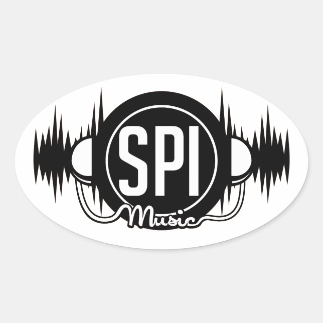 SPIMUSICINC Logo Schwarz - Aufkleber (Vorderseite)
