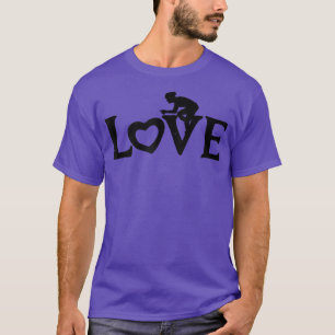 Spin Love Cycling Bike Gym Workout Fitness Cardio  T-Shirt