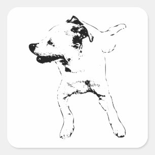 Spin Move Pup Quadratischer Aufkleber